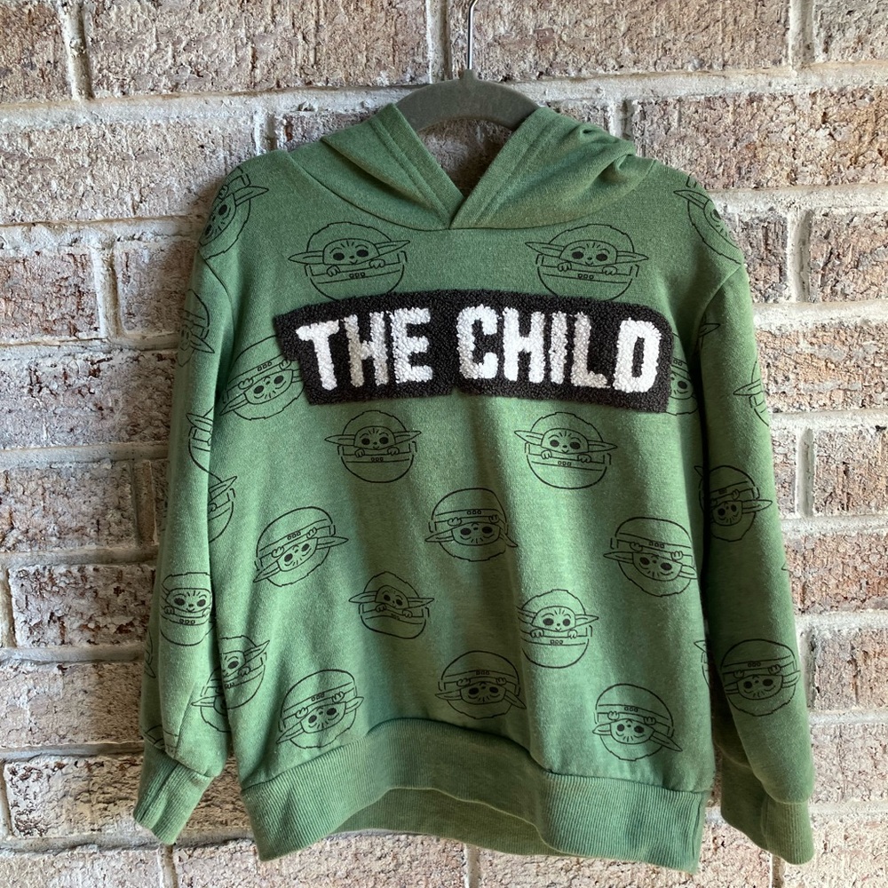 Star Wars Green Hoodie with 'The Child' Graphic kids size 5